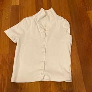 Brandy Melville collared white shirt